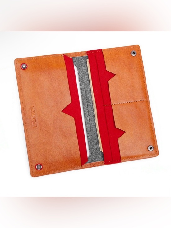 Tophome Handbags - Tophome Brand Leather and Felt Wool Bifold Wallet